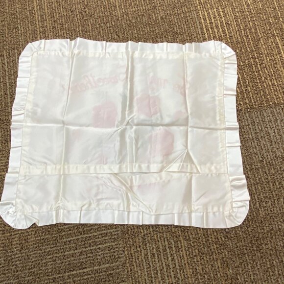 Vintage Embroidered Sweetheart Pillowcase With Red Roses & Text "To My Sweethear - Picture 10 of 12